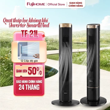 Quạt tháp không cánh Nhập Khẩu Inverter FUJIHOME TF-21L-DC, quạt làm mát kết hợp lọc không khí ion tiết kiệm điện