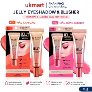 Phấn mắt và má hồng dạng kem Nongchat Browit Jelly Eyeshadow & Blusher - Kem mắt và má hồng Nongchat