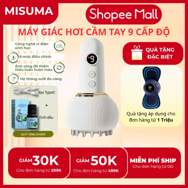 Máy Giác Hơi Cạo Gió Cầm Tay Giúp Giảm Đau Nhức Toàn Thân - Dụng Cụ Cạo Gió Cầm Tay Lưu Thông Khí Huyết