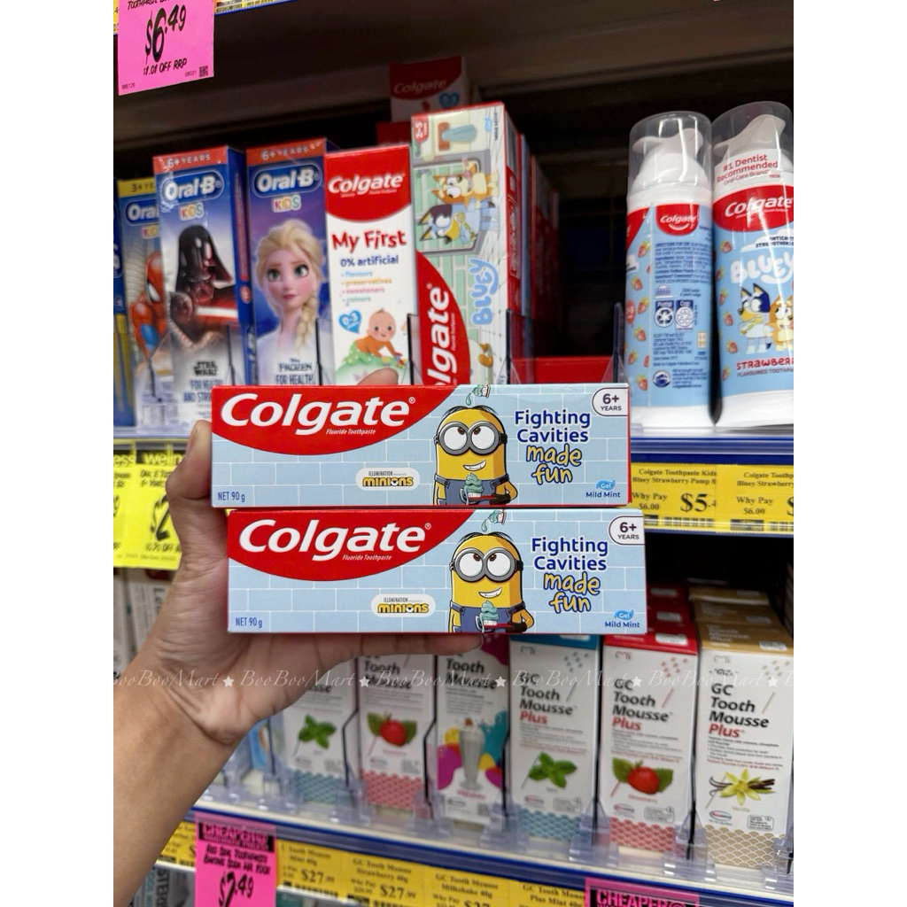 Kem đánh răng hình Bluey & Minions siêu cute bay air Úc