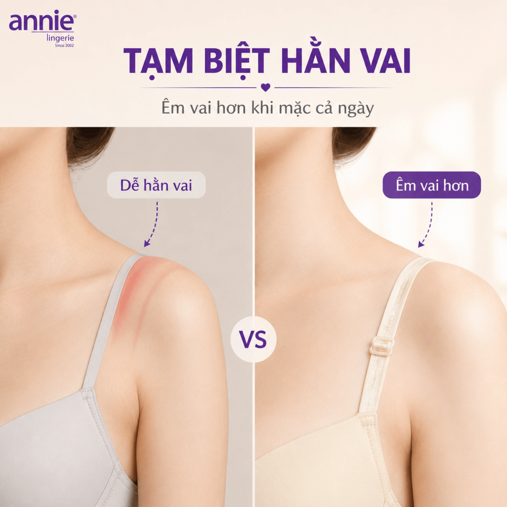 Áo Ngực Cao Cấp Tạo Dáng Ngực annie bra 8131B mút vừa,trơn,ôm ngực vải lót cotton thấm hút thoáng mát