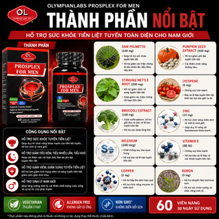 Viên uống tiền liệt tuyến Olympian Labs Prosplex For Men nhập khẩu Mỹ hộp 60 viên