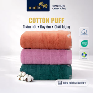 Khăn tay HM2Y Mollis COTTON PUFF sợi LapYarn dày mềm, siêu thấm hút, nhanh khô, lau tay lau mặt chăm da chuẩn skincare