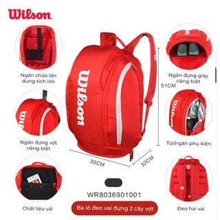 Wilson Super Tour Red Balo Thể Thao WR8036901001