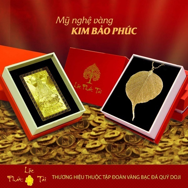 Combo Lá Bồ Đề Thẻ Bình An Phong Thủy Mạ Vàng DOJI Cao Cấp May Mắn Phù Hợp Làm Quà Tặng, Trang Trí