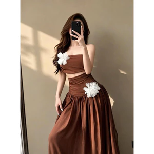 Đầm Maxi Cup Ngực Khoét Eo Voan Lưới Xếp Ly Lạ Mắt Váy Nữ Dáng Dài Hở Lưng Ôm Body Siêu Tôn Dáng Sang