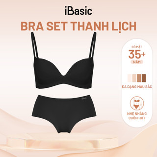 Bộ đồ lót nữ iBasic áo không gọng mút vừa lazer và quần lót không đường may BRAW033