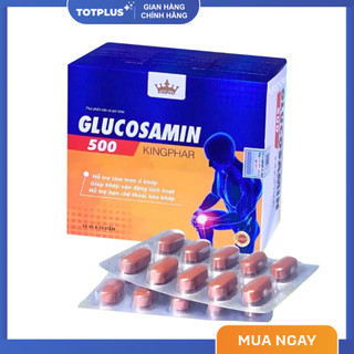 Glucosamin 500 Kingphar - Hỗ Trợ Làm Trơn Ổ Khớp, Giúp Khớp Vận Động Linh Hoạt - Hộp 100 Viên
