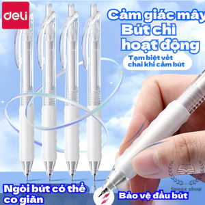 Bút Chì Kim Deli 0.5/0.7mm Bấm – Thân Mềm Chống Trượt Êm Tay, Không Gãy Ruột
