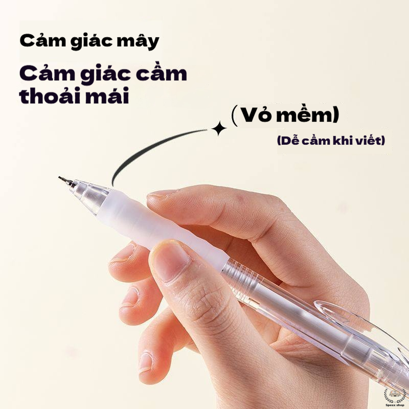 Bút Chì Kim Deli 0.5/0.7mm Bấm – Thân Mềm Chống Trượt Êm Tay, Không Gãy Ruột