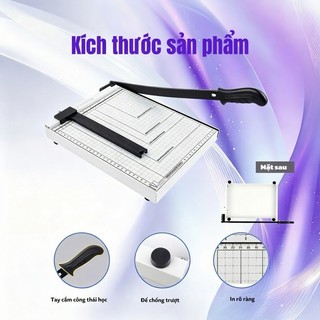 QUAFF Máy cắt giấy  (gỗ/kim loại) – A3 A4 – Ảnh, bìa, DIY, văn phòng – Cao cấp