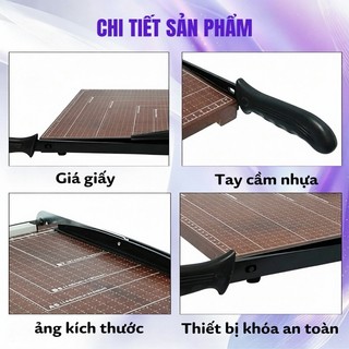 QUAFF Máy cắt giấy  (gỗ/kim loại) – A3 A4 – Ảnh, bìa, DIY, văn phòng – Cao cấp