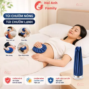Túi Chườm Nóng Lạnh 23cm Hỗ Trợ Giảm Sưng Bầm Túi Chườm Nóng Lạnh Tiện Lợi