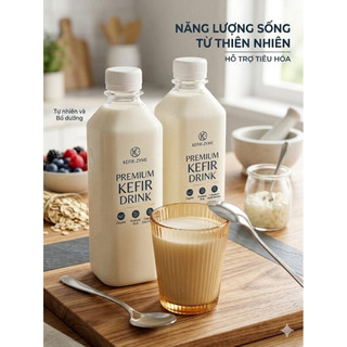 Sữa chua Kefir không đường, sữa chua uống cải thiện miễn dịch tiêu hoá