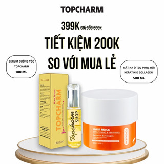 [TIẾT KIỆM 200K] Ủ Tóc Professional Salon + Serum Siêu Dưỡng phục hồi chuyên sâu, giảm rụng tóc cao cấp TOPCHARM