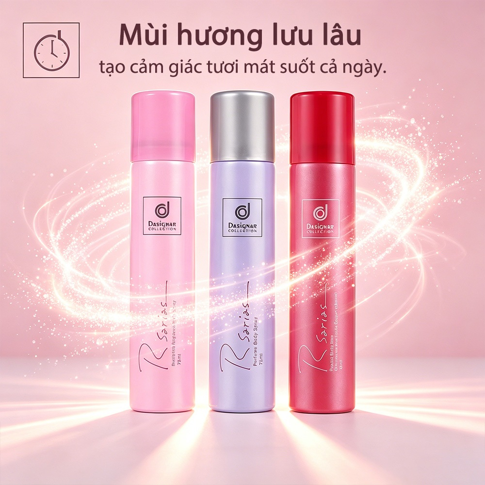 【999+ Đã Bán】Xịt Khử Mùi  Rsaria 75ml Chính Hãng Thái Lan - Ngăn Mồ Hôi 48H, Thơm Lâu, Nam Nữ