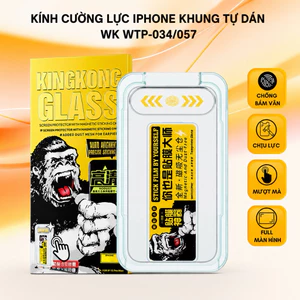 Kính Cường Lực kèm khung tự dán chống bụi màng loa cho IP X/Xs/XsMax/11/12/13/14/15/16/17/pro/plus/promax/air WTP