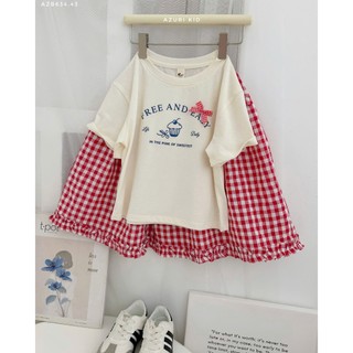 SET ÁO VÁY MAXI KẺ CARO DỄ THƯƠNG DIỆN BIỂN XINH | AnhMy Baby