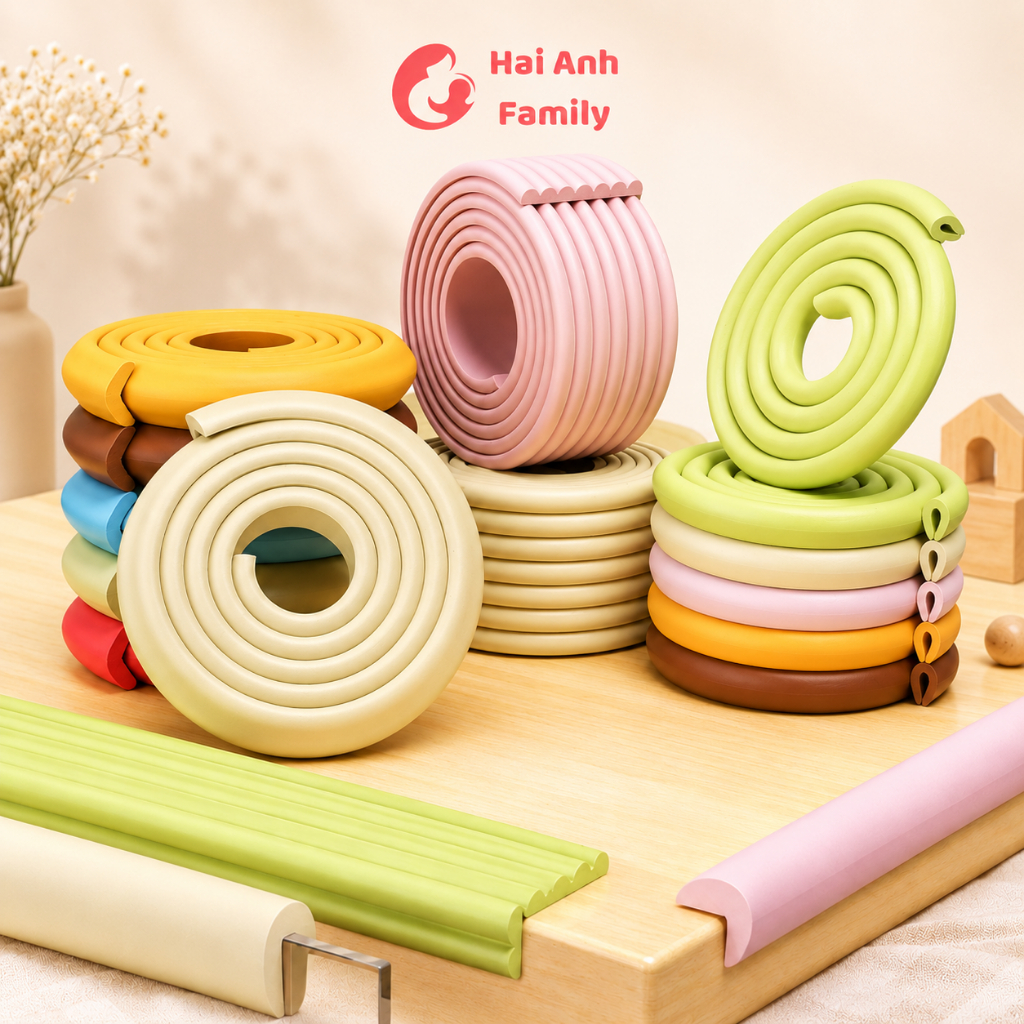 Xốp bọc cạnh góc, cạnh bàn dài 2M giữ an toàn cho bé (kèm keo dán)