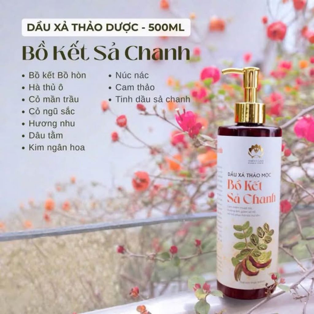 Combo Gội Xả Bồ Kết Sả Chanh Thảo Mộc – Giảm Rụng Tóc, Sạch Gàu, kích mọc tóc, mềm mượt – Thiên Y Linh