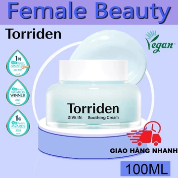 [Chính hãng] Kem dưỡng làm dịu da Torriden DIVE IN chứa Hyaluronic Acid Soothing Cream 100ml