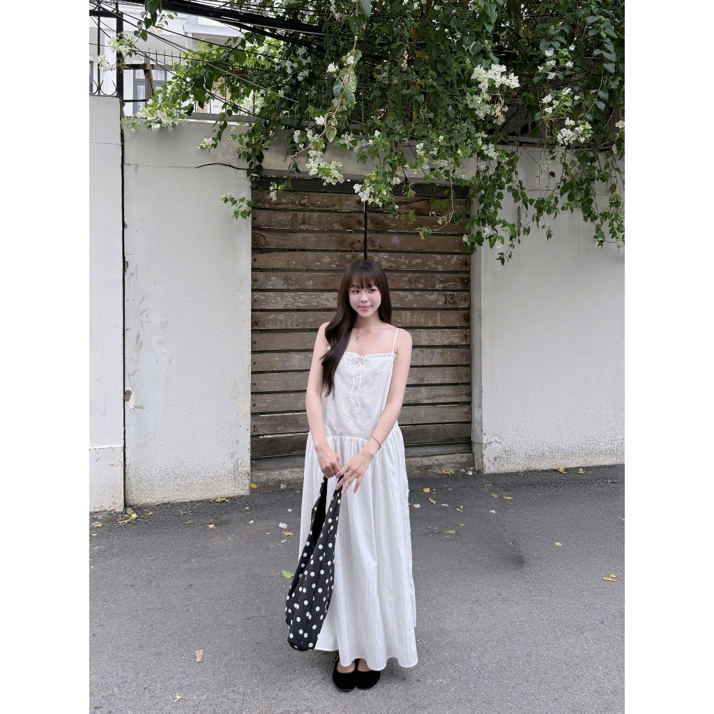Đầm Nữ HASSIN DRESS 2s Chất Xô Hoa Hạ Eo Dáng Dài Tiểu Thư SECODEE