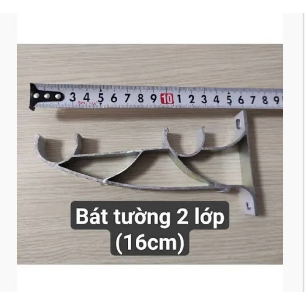 (1 cái) Pát đỡ đôi 20cm và 16cm, dùng cho rèm 2 lớp, chất liệu nhôm chắc chắn.