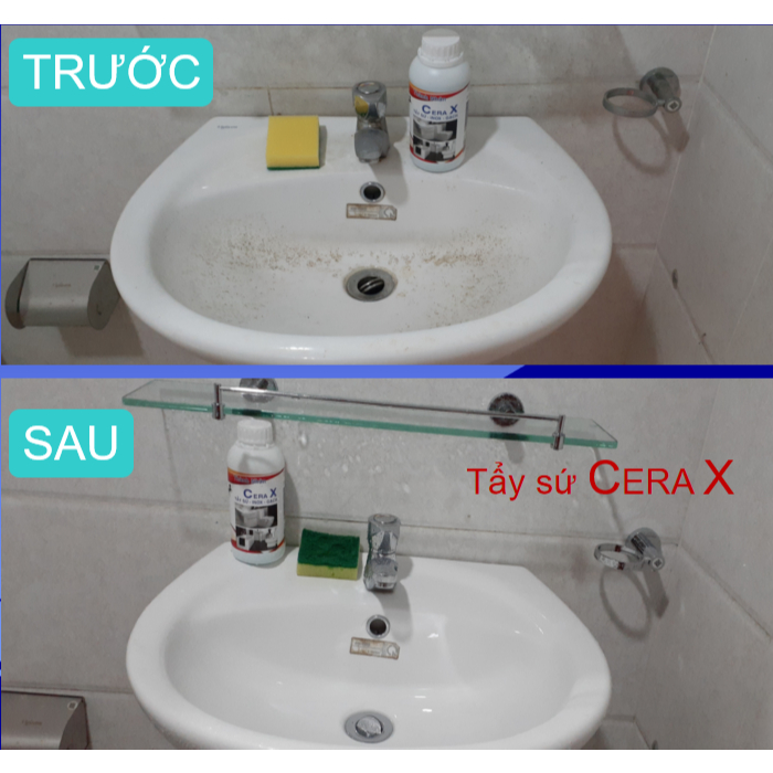 Siêu tấy sứ - Inox - Lavabo - Bồn cầu - Cera X-Chai 100ml