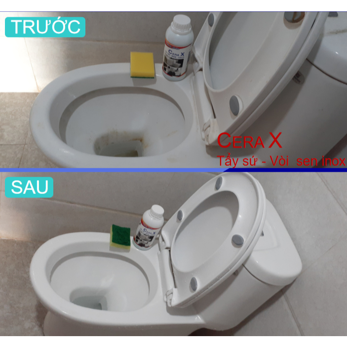 Siêu tấy sứ - Inox - Lavabo - Bồn cầu - Cera X-Chai 100ml