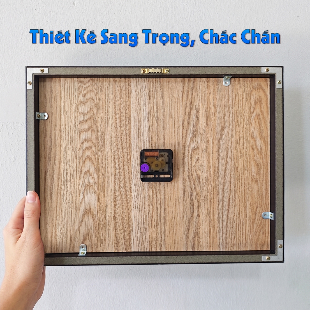 Đồng Hồ Treo Tường Khung Vân Gỗ, Họa Tiết Van Gogh Cổ Điển, Tranh Đồng Hồ Nghệ Thuật Decor Nhà Cửa, Quà Tặng Đồng Hồ 1