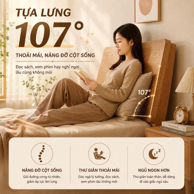 Giường Ngủ Gỗ Tre Tự Nhiên 1.2m/1.5m/1.8m Chống Ẩm Chống Mốc Chống Mối Không Formaldehyde Đầu