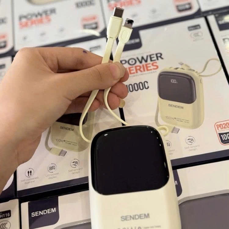 Bộ sạc dư phòng Power Series công suất 100w dung lượng 10.000mAh tích hợp 2 cổng sạc Type-C:Lightning