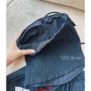 Set Jeans Bò Áo Quây Thêu Mix Chân Váy Xoè QC