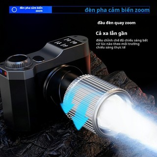 COD 1500m High-Beam Headlight Flashlight Headlamp Zoom Rechargeable Waterproof Cycling Camping Sensor