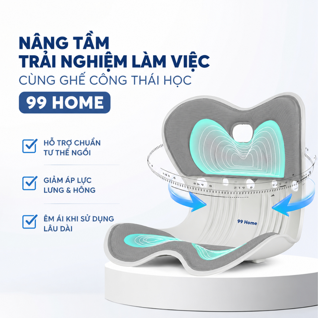 Ghế SuperFit 99 Home giảm đau mỏi lưng chỉnh dáng ngồi đúng