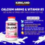 Viên uống bổ sung Canxi cho gia đình Kirkland Signature Calcium 600mg with Vitamin D3 - Hộp 500 viên