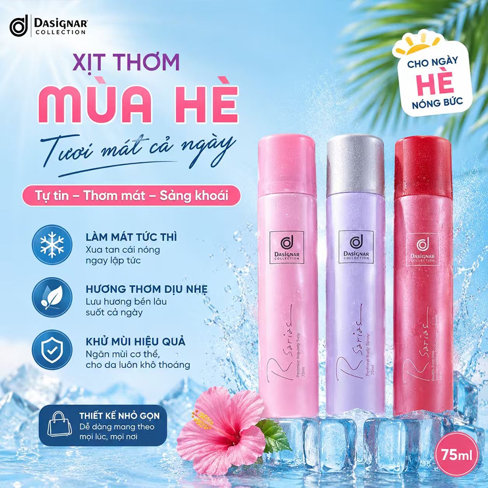 【Nhỏ gọn, tiện lợi】Xịt khử mùi và kiểm soát mồ hôi toàn thân dòng R của Thái Lan – Phù hợp cho cả nam và nữ