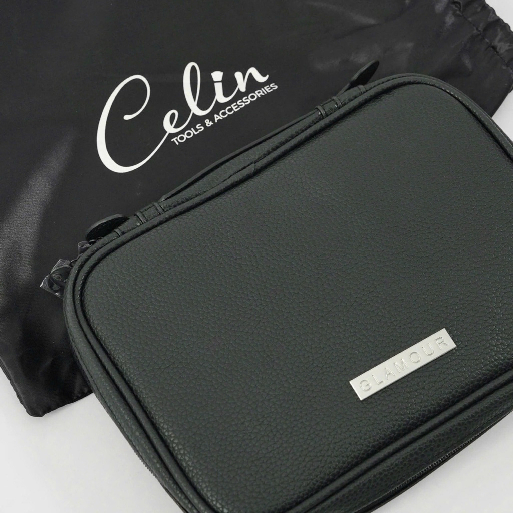 [Fullset] Bộ Cọ Trang Điểm Chuyên Nghiệp Celin Glamour 35 Cây (28+7) - Cọ Makeup Cao Cấp Kèm Túi Da Sang Trọng