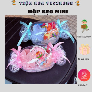 Hộp Quà Kẹo Mini Mix Kẹo & Kẹp Tóc Xinh Xắn - Quà Tặng Các Dịp Lễ 8/3, 1/6...