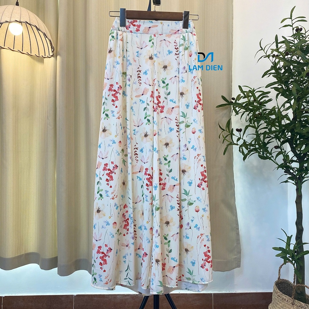 Quần Ống Rộng Nữ, Quần Hoa Nữ Mùa Hè Lụa Mềm Thoáng Mát, Quần Form Rộng Dễ Mặc LQ035