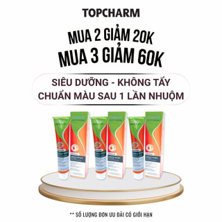 [QUÀ TẶNG] Kem nhuộm tóc thời trang nâu lạnh nâu đen trà sữa CHAMIS 61 màu chuẩn Salon không tẩy tóc kèm oxy