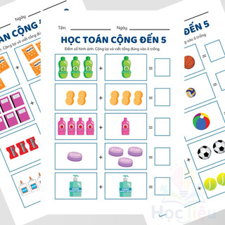 Phiếu Bài Tập Toán Cộng Từ 1-10 Cho Bé Tiền Tiểu Học | Học Mà Chơi Phát Triển Tư Duy