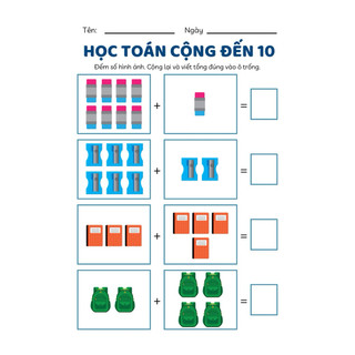 Phiếu Bài Tập Toán Cộng Từ 1-10 Cho Bé Tiền Tiểu Học | Học Mà Chơi Phát Triển Tư Duy