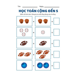 Phiếu Bài Tập Toán Cộng Từ 1-10 Cho Bé Tiền Tiểu Học | Học Mà Chơi Phát Triển Tư Duy