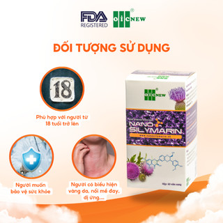 Thực Phẩm Bảo Vệ Sức Khỏe Nano Silymarin OIC NEW Tăng Cường Chức Năng Gan Bảo Vệ Gan Lọ 60 Viên