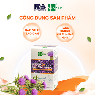 Thực Phẩm Bảo Vệ Sức Khỏe Nano Silymarin OIC NEW Tăng Cường Chức Năng Gan Bảo Vệ Gan Lọ 60 Viên