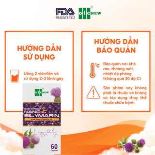 Thực Phẩm Bảo Vệ Sức Khỏe Nano Silymarin OIC NEW Tăng Cường Chức Năng Gan Bảo Vệ Gan Lọ 60 Viên