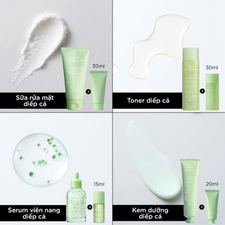 Bộ dưỡng da Abib Heartleaf Calming Trial Kit diếp cá 4 món mini phiên bản trải nghiệm