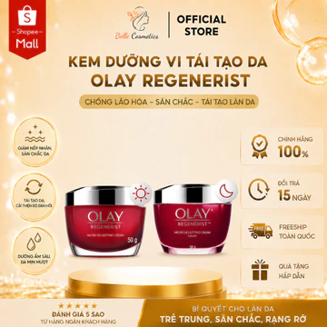 Kem Dưỡng OLAY Ngày & Đêm Căng Mướt, Sáng Khỏe & Phục Hồi Dấu Hiệu, Ngừa Lão Hóa OLAY REGENERIST 50G