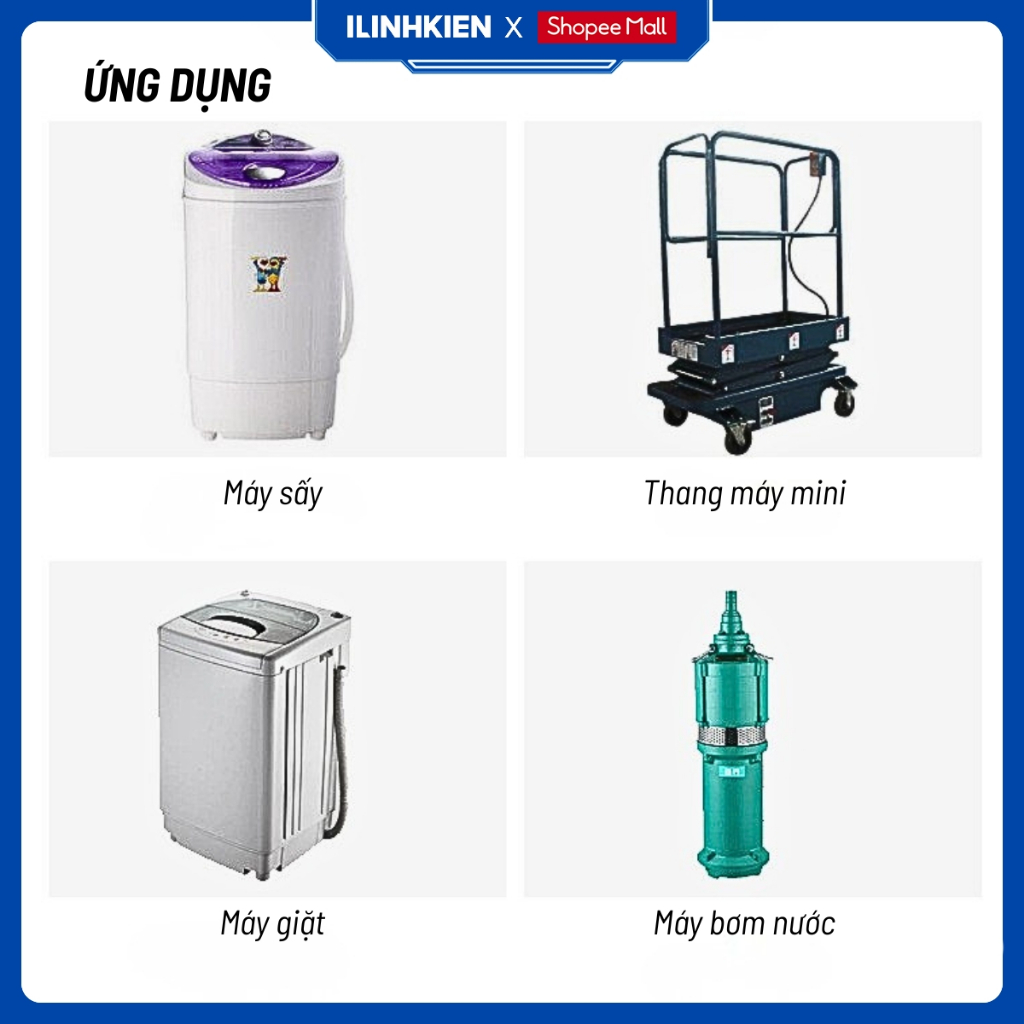Tụ điện động cơ máy bơm CBB60 đầy đủ giá trị 4uf - 35uf chất lượng cao iLinhkien